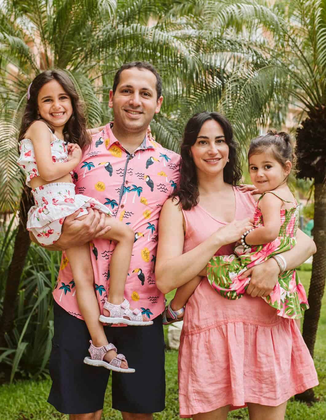 Dr. Levine is clicking photo with her family