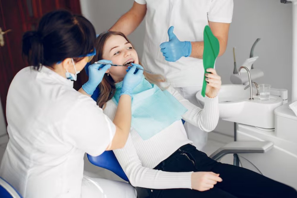 routine dental cleaning and oral examination